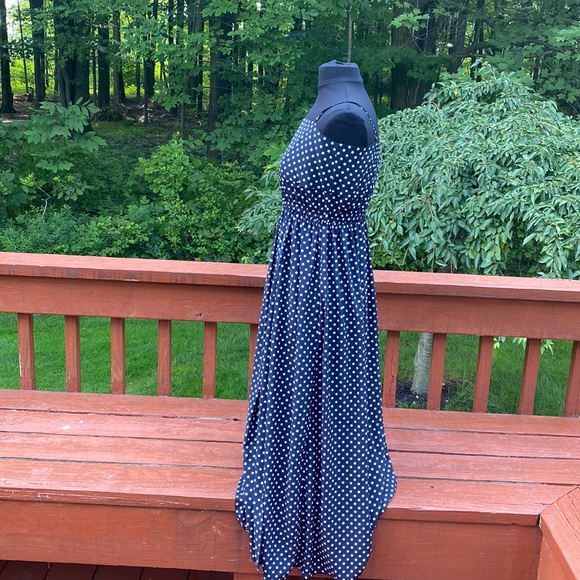 Robert Rodriguez blue and white polka dot Maxi,Excellent Condition, missing belt - Picture 3 of 14